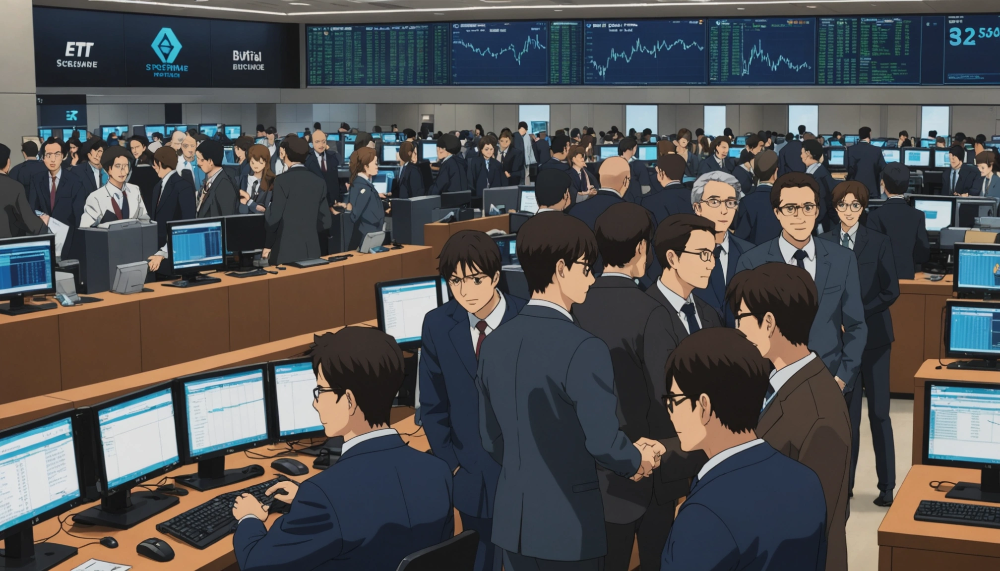 An infographic detailing key Bitcoin ETF market players.
