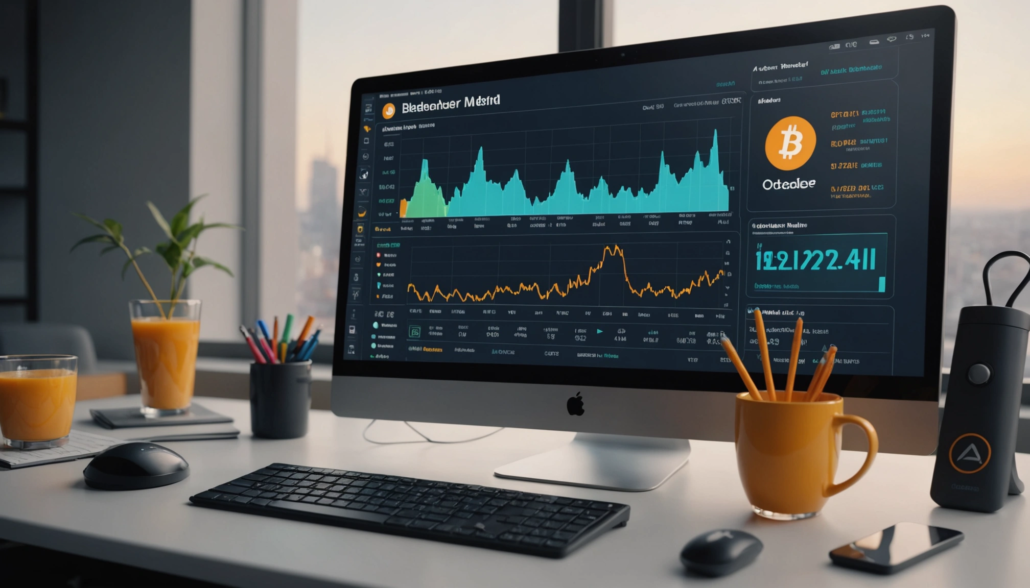 Chart comparing different blockchain market trends
