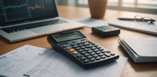 Navigating New Cryptocurrency Tax Laws: What You Need to Know Digital ledger, cryptocurrency symbols, calculator, and tax forms on desk in soft daylight.