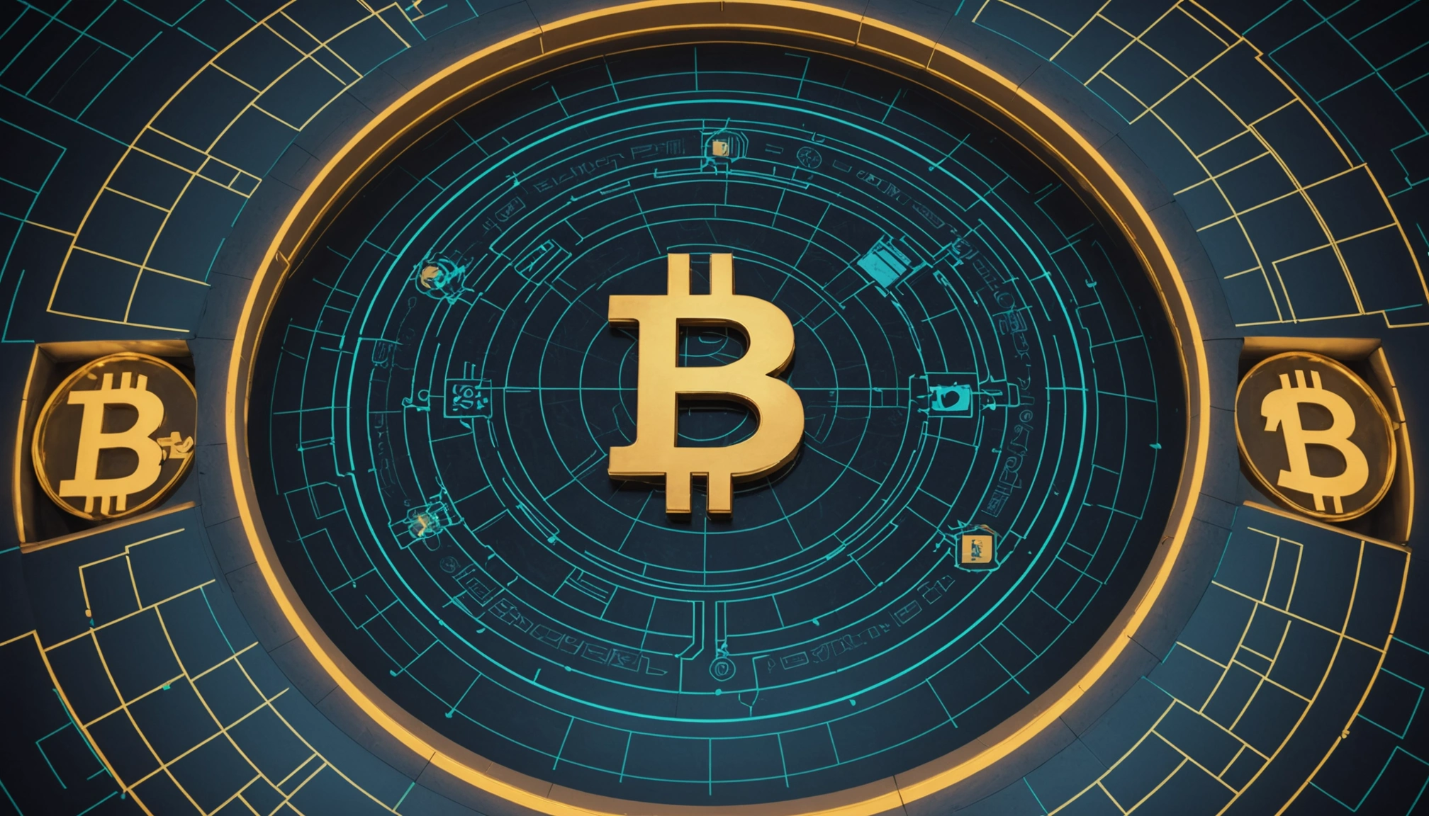 Stack of legal documents with cryptocurrency symbols