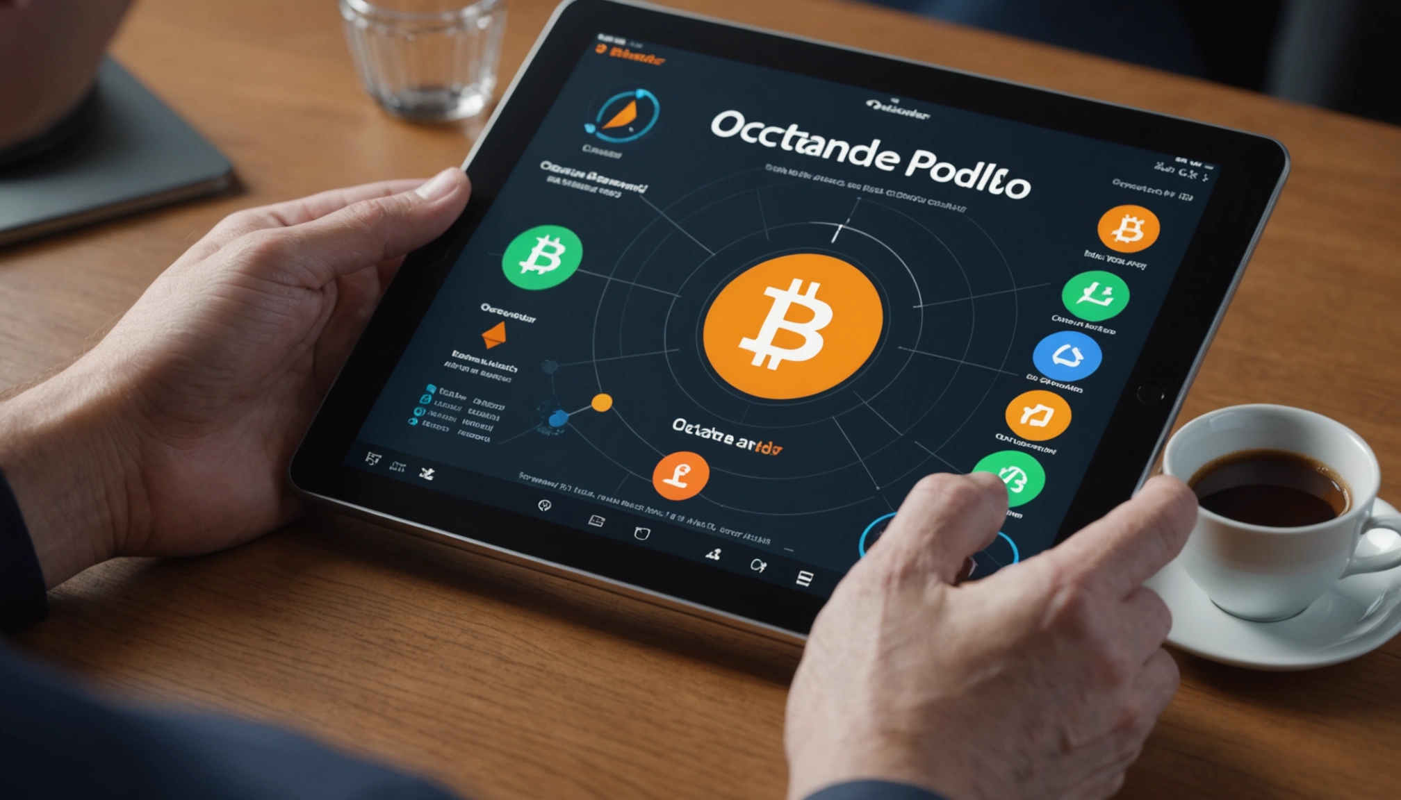 Investor analyzing cryptocurrency trends on a laptop screen